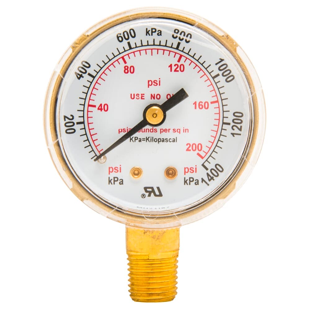 87729 Regulator Gauge, 2 in, 0-200